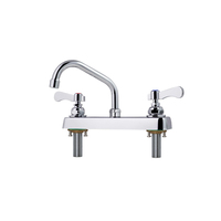Robinet de cuisine à montage sur pont en laiton à double poignée de conception moderne Robinets de lavabo commerciaux répandus de 8 pouces Robinet d'évier de 8 pouces