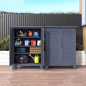Outdoor <b>Storage</b> <b>Cabinet</b> Steel Rectangle Multifunctional <b>Tools</b> <b>Cabinet</b> For Garden Workshop Balcony Camping Equipment - Product Image 4