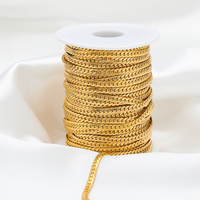 Chaîne plaquée or 18 carats, chaîne en acier inoxydable 4 mm, chaîne NK, accessoires pour la fabrication de colliers, bracelets et bijoux de ventre DIY