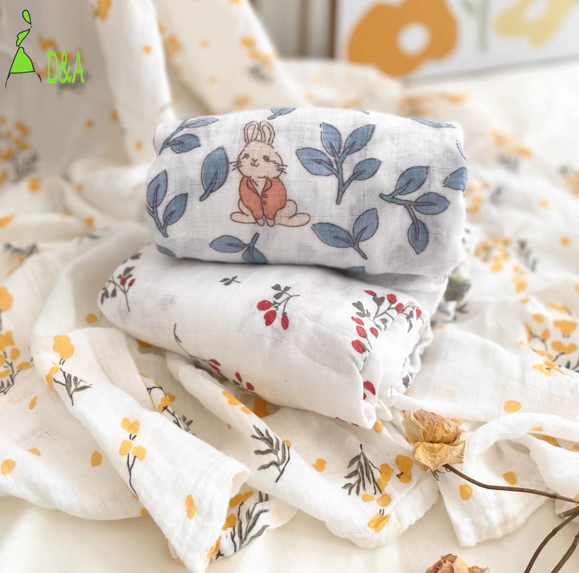 Hot Selling Double Bamboo Fiber Gauze Baby Blanket & Towel – Soft 100% Cotton Infant Fabric for Summer, Pajamas & Baby Essentials