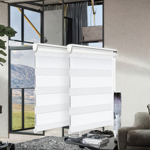 No Drill Horizontal Modern Plastic <b>Zebra</b> <b>Blinds</b> Home Manual French Curtain Living Room Bedroom Smart Window Roller <b>Blind</b> - Product Image 3
