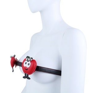 Masseur de mamelons en forme de pomme pour la veille de Noël avec pointes métalliques, soutien-gorge en cuir PU portable pour mamelons, jouet sexuel érotique BDSM pour femmes et hommes - Product Image 4