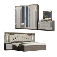 Ensembles de Chambres à Coucher de Style Turc Super King Size avec Lumières LED et Matériaux en Bois de Haute Qualité