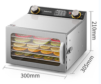 Déshydrateur alimentaire Sillair, meilleur rapport qualité-prix, commercial et domestique, entièrement automatique, 6 plateaux