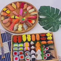 Model Sushi Simulasi Grosir 3D Plastik Mainan Lucu Gantungan Kunci Makanan Jepang Gantungan Kunci Sushi untuk Anak Perempuan Bermain Pura-pura