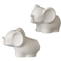 Moule en silicone 3D en forme d'éléphant de dessin animé pour pot de fleurs, pot de rangement, ou ornement d'aromathérapie en ciment ou plâtre DIY