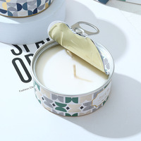 Bougie artisanale en cire de soja en boîte de conserve avec languette à tirer, fabrication créative pour la maison, vente en gros et livraison directe