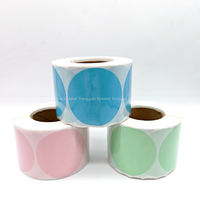 Étiquettes rondes personnalisées en couleur, 2 pouces, autocollantes thermiques, rouleau d'autocollants, papier imperméable, pour imprimantes POS/Epson
