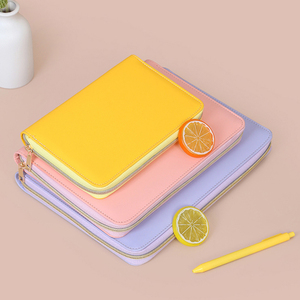 Chất Lượng Cao 6 Vòng Lá Lỏng Lẻo Máy Tính Xách Tay Cá Nhân Hàng Ngày Kế Hoạch A6 A5 B5 Sang Trọng Kinh Doanh Đa Chức Năng Dây Kéo Túi Máy Tính Xách Tay - Product Image 3