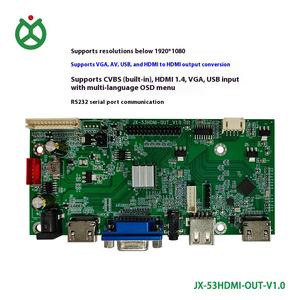 <span class=keywords><strong>JX</strong></span> USB VGA <span class=keywords><strong>AV</strong></span> HD MI a HD MI Bridge Converter para monitores LCD LVDS con salida de sonido 10,1 "-55" Tamaño de pantalla - Product Image 3