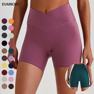 EVARICKY Shorts Deportivos para Mujer, Sin Costura Delantera, Levanta Glúteos, Cintura Alta, Transpirables, de Secado Rápido, para Running, Gimnasio, Fitness y Yoga - Product Image 1