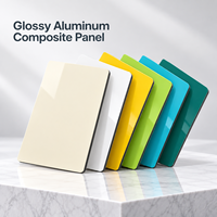 Panneau composite en aluminium brillant 4 mm, taille personnalisée, gris métallisé, panneau ACM pour revêtement de comptoir d'exposition