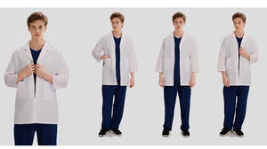Camice a Maniche Lunghe Spesso per Medici, Uniforme da Lavoro per Clinica Veterinaria, Oftalmologo, Infermiere - Product Image 5