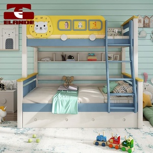<span class=keywords><strong>Litera</strong></span> multifuncional para niños, cama de madera sólida con <span class=keywords><strong>escalera</strong></span> simple, mueble de dormitorio, venta al por mayor - Product Image 2