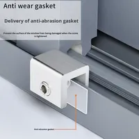 Limiteur de fenêtre coulissante sans perçage Xiongfeng, en alliage d'aluminium, verrouillage, protection des enfants, antivol, sécurité, design moderne, verre 16 mm