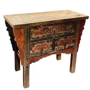Vintage Imitation Wooden Bed Cabinet With Elegant Carved Legs, Classic <strong>bedside</strong> <strong>table</strong>, Suitable For Bedroom Furniture - Product Image 3