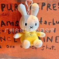 Peluche Hua Rui Lapin Miffy Adorable 12 cm, Jouet en Peluche Doux, Poupée à Habiller, Porte-clés Anti-stress pour Enfants, Idéal pour les Fêtes
