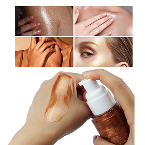 น้ำมันบรอนเซอร์เนื้อบางเบาแบบเต็มขวดสำหรับแบรนด์ส่วนตัว น้ำมันบำรุงผิวกายผสมกลิตเตอร์ ไฮไลท์เตอร์น้ำมันบำรุงผิวกายแบบมีประกาย น้ำมันบำรุงผิวกายผสมกลิตเตอร์แบบกำหนดเอง - Product Image 2