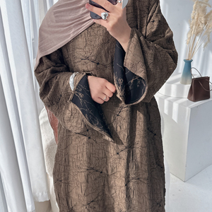 Mới Nhất 2026 Bán Buôn khiêm tốn Tuyệt Đẹp Trang Phục Phong Cách Hồi Giáo Abaya Phụ Nữ Hồi Giáo Ăn Mặc Với Túi Bên Đóng Abaya Ăn Mặc - Product Image 1