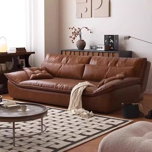 Canapé-<span class=keywords><strong>lit</strong></span> en cuir de luxe italien convertible fonction pliante chambre à coucher minimaliste moderne salon petite unité canapé de détente - Product Image 1