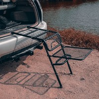 Echelle pliante multifonctionnelle en fer pour l'extérieur Echelle à pneus Table de camping Design moderne Pliable Caractéristique Métal durable pour l'extérieur