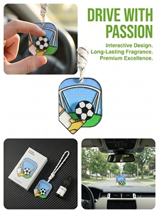 Pendentif d'aromathérapie rotatif en forme de ballon de football pour voiture, élimination des odeurs, parfum longue durée, diffuseur créatif haut de gamme pour intérieur de voiture - Product Image 2