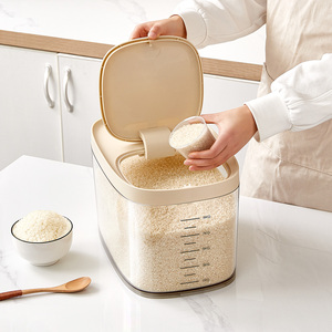 Cereales a prueba <span class=keywords><strong>de</strong></span> humedad Arroz <span class=keywords><strong>Almacenamiento</strong></span> <span class=keywords><strong>de</strong></span> alimentos secos Gran capacidad 5 9 Kg <span class=keywords><strong>Almacenamiento</strong></span> Cubo <span class=keywords><strong>de</strong></span> arroz Dispensador <span class=keywords><strong>de</strong></span> granos con tapa Taza medidora - Product Image 5