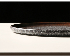 Hyniweiye — ensemble de table en céramique, motifs en pierre naturelle, porcelaine noire, <span class=keywords><strong>granit</strong></span>, grès, assiette ronde pour le restaurant, nouveau produit - Product Image 6