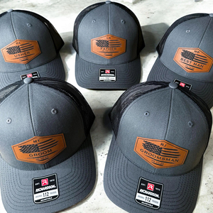 Custom Camo Snapbacks Gorras Leather <b>Patch</b> Richardson 112 Trucker Hat With Flames - Product Image 4