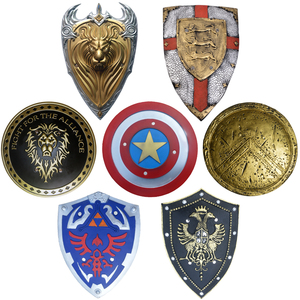 Goldener Doppeladler-Wappen-Ritterschild, 35 x 53 cm, für Kinder, Rollenspiel, Cosplay, Kostüm, Requisite, Spielzeug, Halloween, leicht, sicher - Product Image 3