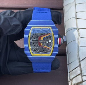 Reloj de Pulsera Deportivo de Lujo 6702 para Hombre, Diseño de Esfera Hueca, Fibra de Carbono NTPT, Mecánico Automático, Resistente al Agua, con Tourbillon - Product Image 1