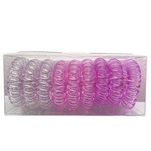 Transparant Effen Kleur 4Cm Telefoon Koord Set <span class=keywords><strong>Plastic</strong></span> Telefoon Coil Haar Scrunchy En Haar Stropdas Accessoire Voor Meisjes - Product Image 4