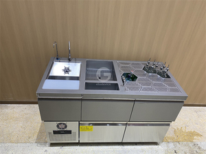 สถานีค็อกเทลแบบกำหนดเองพร้อมระบบทำความเย็นด้วยอากาศ บาร์ค็อกเทลสแตนเลสจากจีน อุปกรณ์ราคาแข่งขัน - Product Image 4