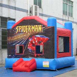 Château gonflable <span class=keywords><strong>Spiderman</strong></span> pour enfants 4x3,5m - Château gonflable commercial certifié CE avec souffleur pour location de fête - Product Image 4
