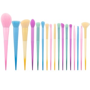 Juego de 17 Brochas de Maquillaje Coloridas, Marca Privada, Brochas de Maquillaje Sintéticas Premium de Arcoíris para Rostro, Brochas Cosméticas para Mujeres y Niñas - Product Image 6