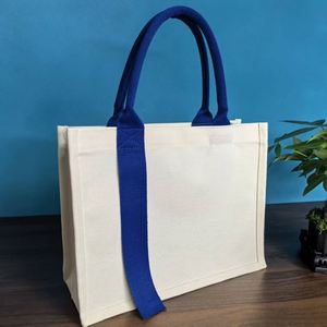 Bolsas de Mano Reutilizables Resistentes y Laminadas, Bolsa de Algodón Grueso para Uso Diario, Compras y Bolsa de Mano Ecológica de Lona de Algodón - Product Image 1