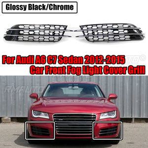 Paire de grilles de phares antibrouillard avant pour Audi A6 C7 2012 2013 2014 2015, style RS6, garniture de remplacement pour aérateur de pare-chocs avant - Product Image 1