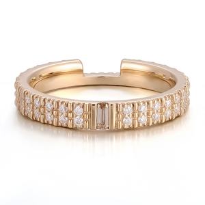 Anillos Minimalistas de Moissanita DEF VVS, Oro Sólido de 10k, 14k, 18k, Nuevo Diseño, Joyería Hecha a Mano Personalizada, Anillos de Boda para Mujeres y Hombres - Product Image 3