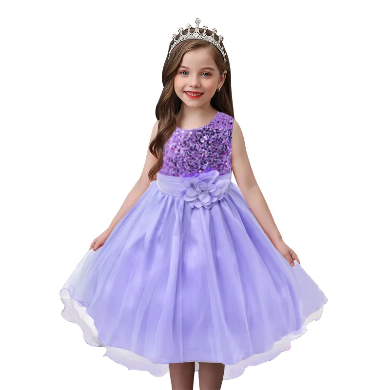 Summer Toddler little girl fancy dress Sequined kid party Princess Dress tulled dresses for one years baby girl