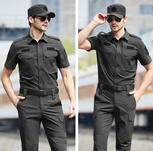 Traje <span class=keywords><strong>de</strong></span> Secado Rápido Negro/Azul <span class=keywords><strong>para</strong></span> Combate/Táctico/Batalla/Guardia <span class=keywords><strong>de</strong></span> <span class=keywords><strong>Seguridad</strong></span>/Entrenamiento, Venta al Por Mayor - Product Image 5