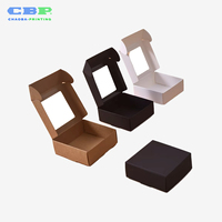 Boîte à dessert personnalisée CBP avec fenêtre de présentation et rabat arqué pour la vente en gros de produits de boulangerie, commande en gros, échantillon en stock