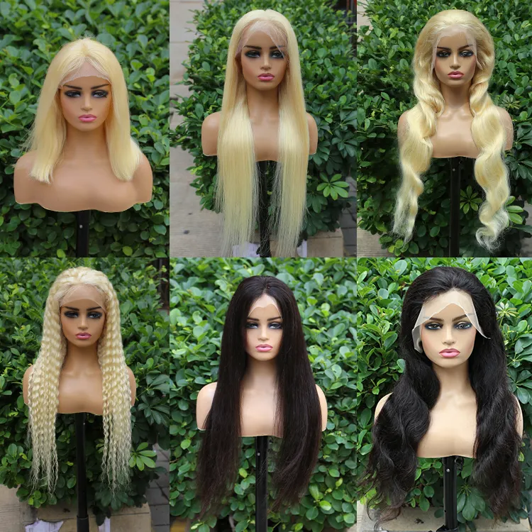40 Inch Blonde Braziliaanse Human Hair Bundels Met Perruque Hd Lace Frontale Groothandel 12a Grade Rauwe 613 Maagdelijke Haarbundels