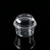 Gobelet en plastique PET à paroi simple personnalisé, 12 oz, pour la restauration, jetable, transparent, pour desserts, à emporter, empilable, qualité alimentaire, vente en gros