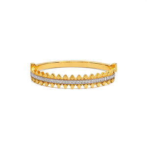 Bracelet en cristal en acier inoxydable 316L plaqué or PVD avec strass pour femmes, bijoux tendance - Product Image 2