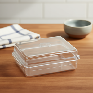 Butter Dish With Lid Clear Plastic Rectangular <b>Storage</b> <b>Container</b> For Kitchen Use - Product Image 3