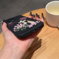 Fleur Croix Impression Élève Oeil Pro Caméra Trou TPU Housse de Téléphone Portable pour Iphone 17 X Xr Xs 11 12 13 14 15 16 Pro Max Plus