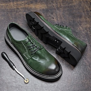 Formal leather <b>shoes</b> for <b>men</b> Business casual <b>shoes</b> made of genuine leather breathable thick sole heightening <b>work</b> wear <b>shoes</b> - Product Image 3