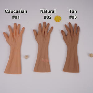 Gants en silicone intégral pour mains d'homme âgé, à ongles souples, pour dissimuler les cicatrices, prothèses, accessoires photo - Product Image 3