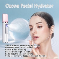 Vaporizador Facial Hidratante de Ozono, Rociador Facial Nano, Atomizador Portátil de Viaje, Rociador Facial de Ozono