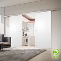 Système coulissant en aluminium pour porte coulissante en bois